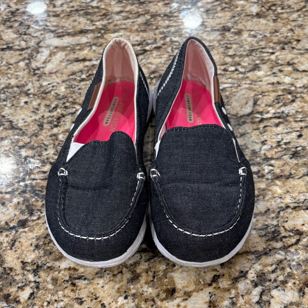 Black Canvas Loafers